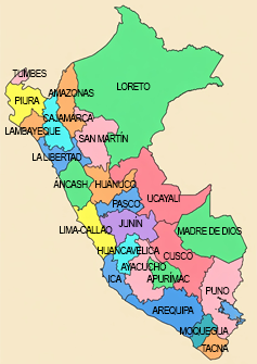 Mapa del Perú